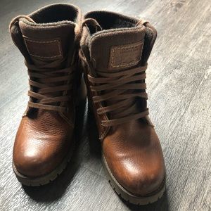 Brown Leather Bull Boxer Booties